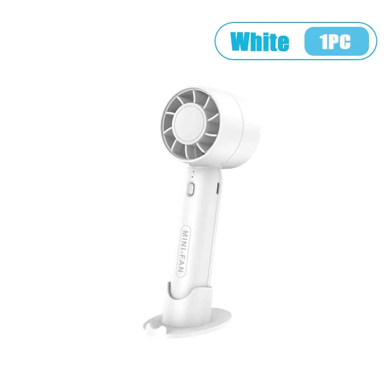 Portable 2 in 1 USB Mini Fan 3 Speed Handheld Desktop Rechargeable Small Cooler for Student Dorm Home Office Summer Gadget