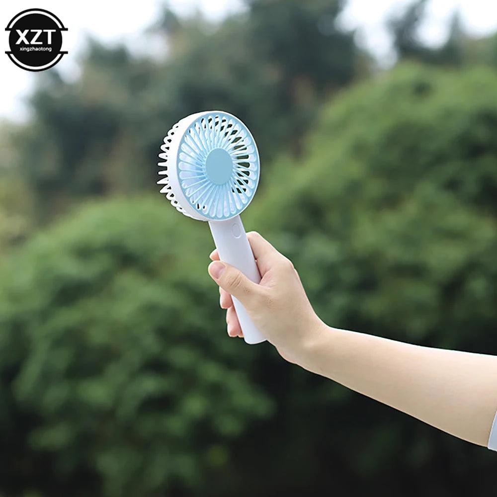 1200MAH Portable Fans Handheld USB Rechargeable Fan Mini Desktop Air Cooler Outdoor Fan Cooling Travel Hand Fans