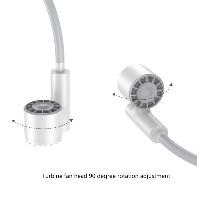 Hands-free Neck Band Hanging USB Rechargeable Dual Fan Mini Air Cooler Summer