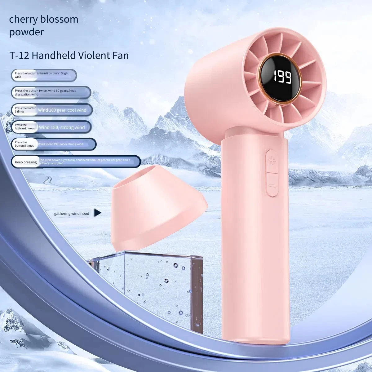 2025 New Mini Bladeless Handheld Fan USB Rechargeable Hand Fan Portable Personal Highspeed Fans Electric Eyelash Fan