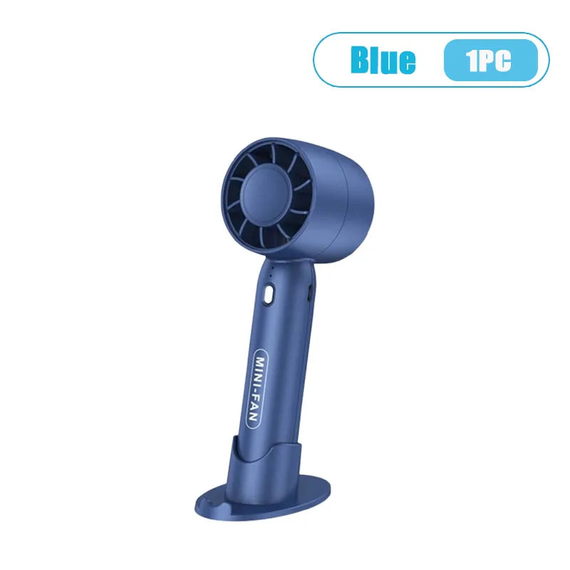 Portable 2 in 1 USB Mini Fan 3 Speed Handheld Desktop Rechargeable Small Cooler for Student Dorm Home Office Summer Gadget