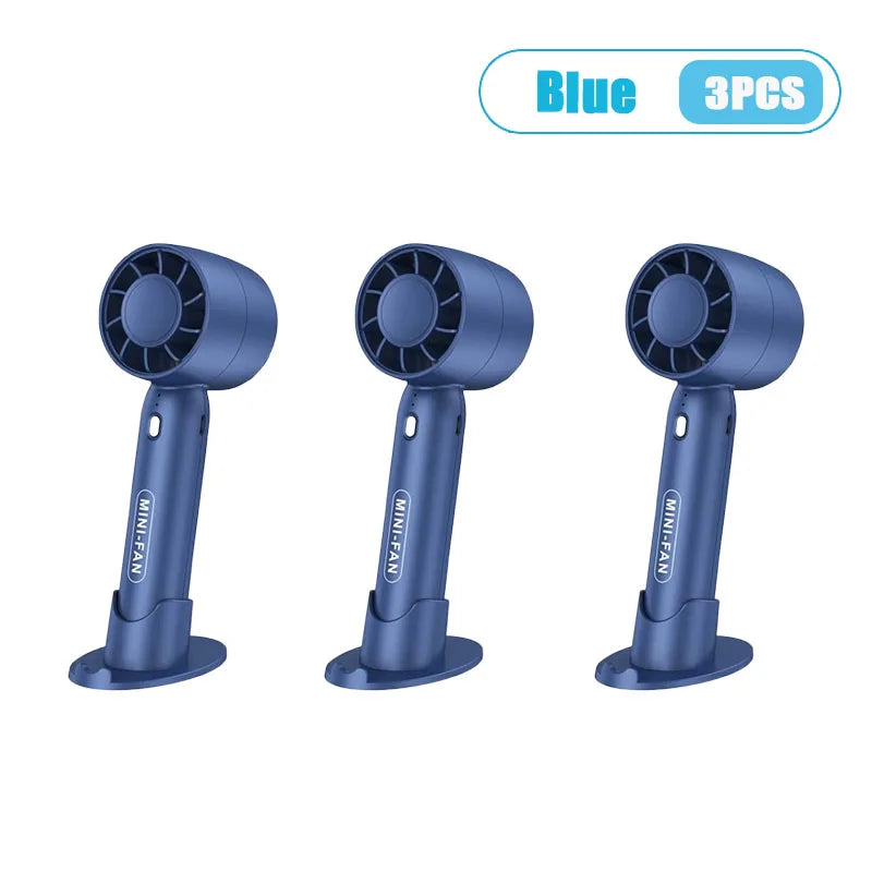 Portable 2 in 1 USB Mini Fan 3 Speed Handheld Desktop Rechargeable Small Cooler for Student Dorm Home Office Summer Gadget