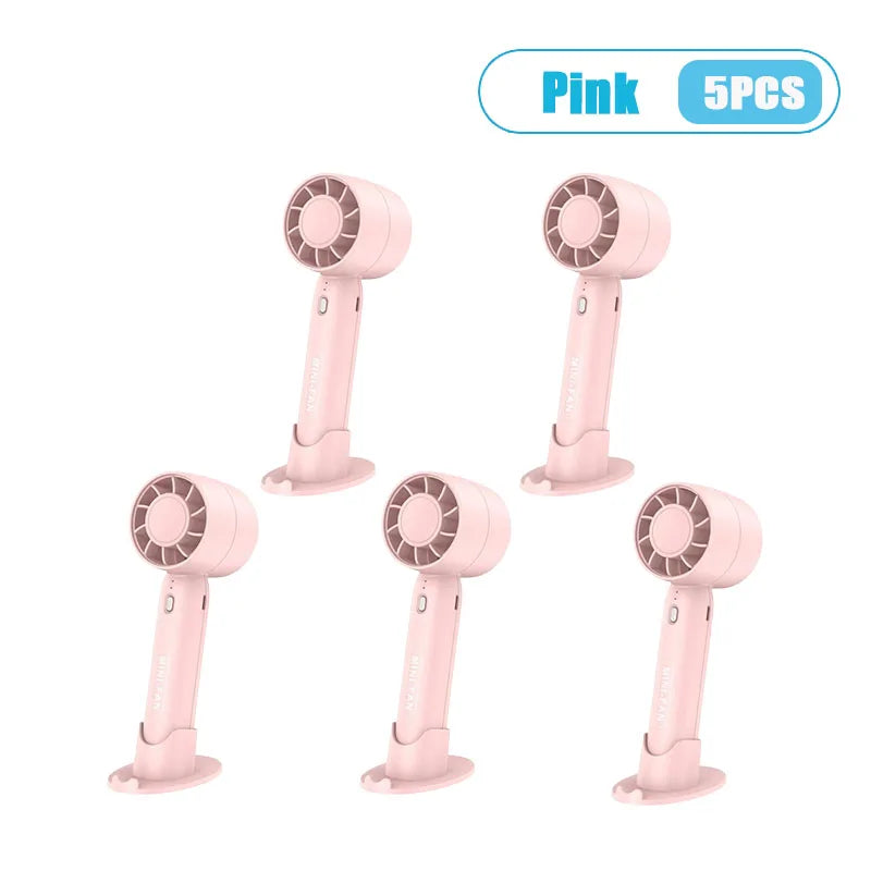 Portable 2 in 1 USB Mini Fan 3 Speed Handheld Desktop Rechargeable Small Cooler for Student Dorm Home Office Summer Gadget