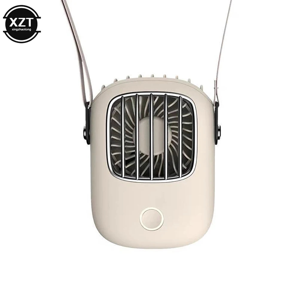 Hanging Neck Fan Portable Mini USB Handheld Fan 3 Gears cooler Rechargeable Ventilador Outdoor Travel Silent Small Cooling Fans