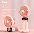 portable Handheld Mini Fan Foldable Portable Desk Outdoor Neck Hanging 5 Speed USB Rechargeable Fan Phone Stand Display Screen