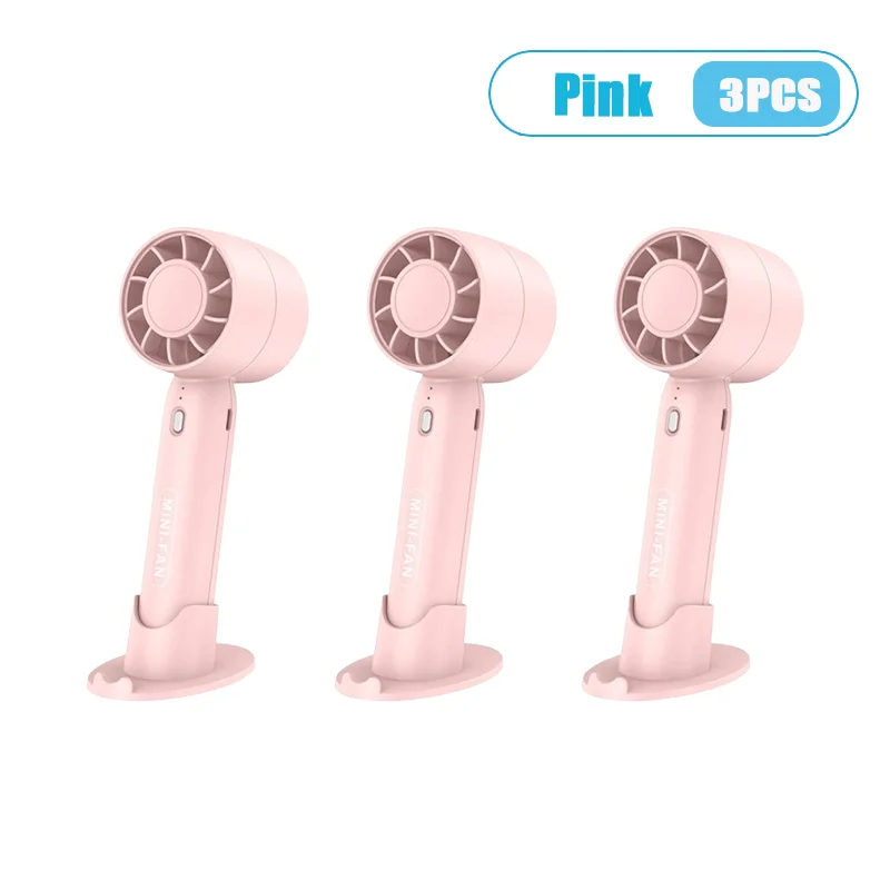 Portable 2 in 1 USB Mini Fan 3 Speed Handheld Desktop Rechargeable Small Cooler for Student Dorm Home Office Summer Gadget