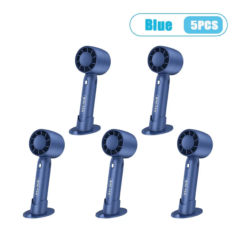Portable 2 in 1 USB Mini Fan 3 Speed Handheld Desktop Rechargeable Small Cooler for Student Dorm Home Office Summer Gadget