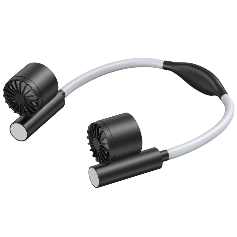 Hands-free Neck Band Hanging USB Rechargeable Dual Fan Mini Air Cooler Summer