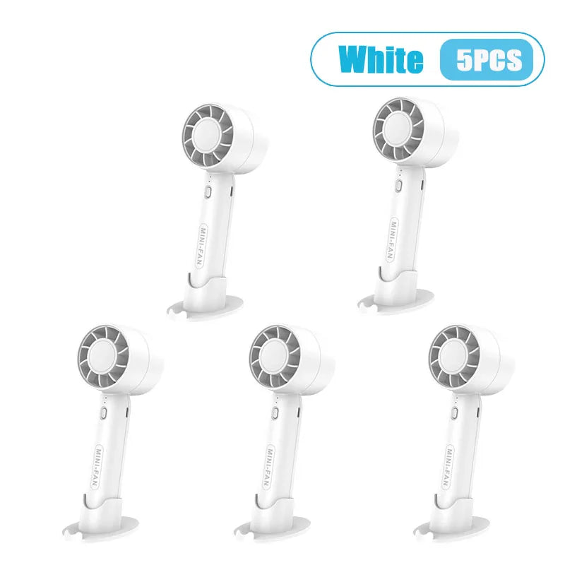 Portable 2 in 1 USB Mini Fan 3 Speed Handheld Desktop Rechargeable Small Cooler for Student Dorm Home Office Summer Gadget