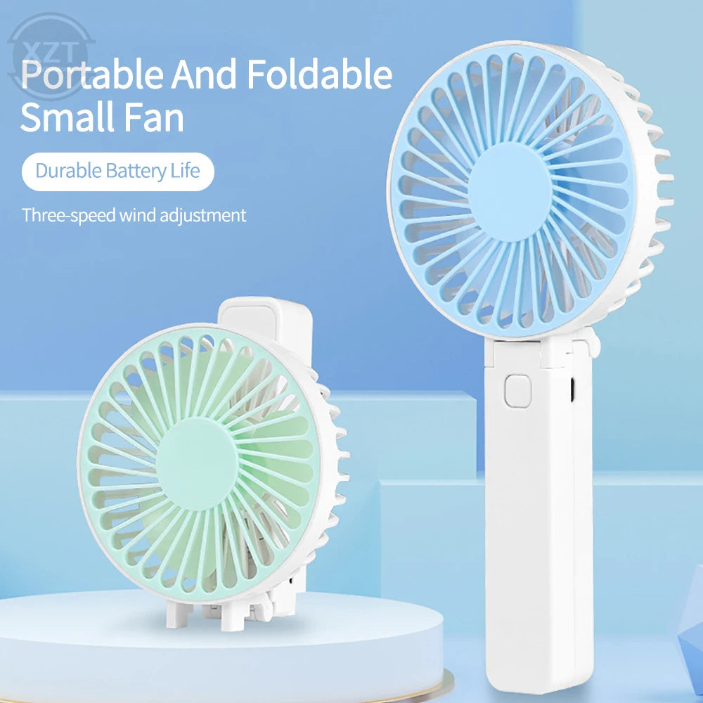 1200MAH Portable Fans Handheld USB Rechargeable Fan Mini Desktop Air Cooler Outdoor Fan Cooling Travel Hand Fans